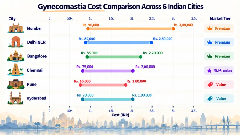 Gynecomastia Surgery Cost in India City-by-City Comparison